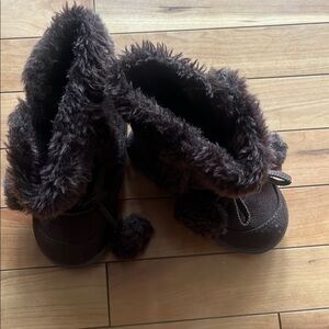 Cozy Brown Fur-Lined Kids Boots